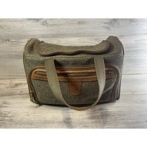 VTG Hartmann Tweed Carry-On Duffle Bag Travel Weekender‎ Luggage Leather